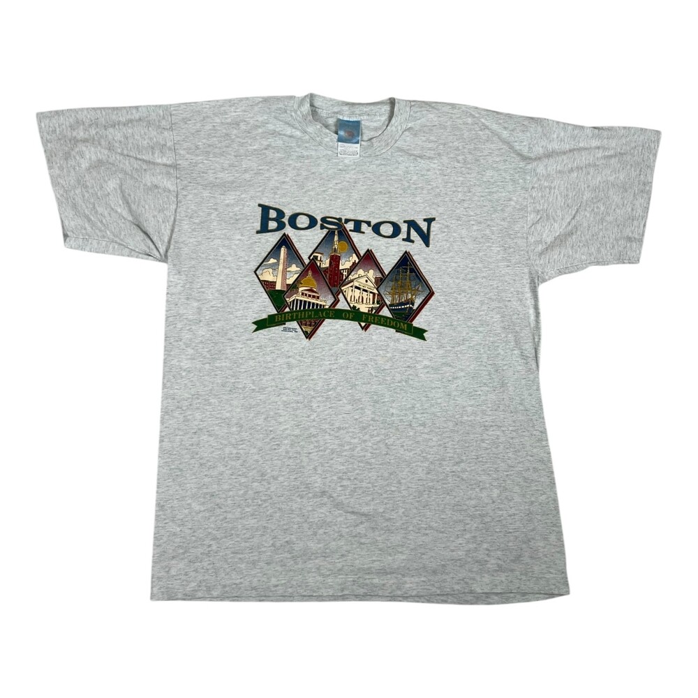 Vintage Boston Massachusetts T-Shirt Size XL Single Stitch 90s